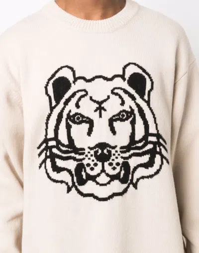 Kenzo K-tiger Logo Sweater In Neutral