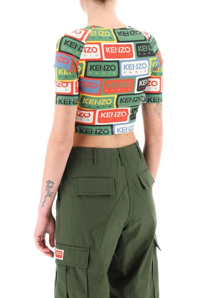 Kenzo Logo Print Cropped Top