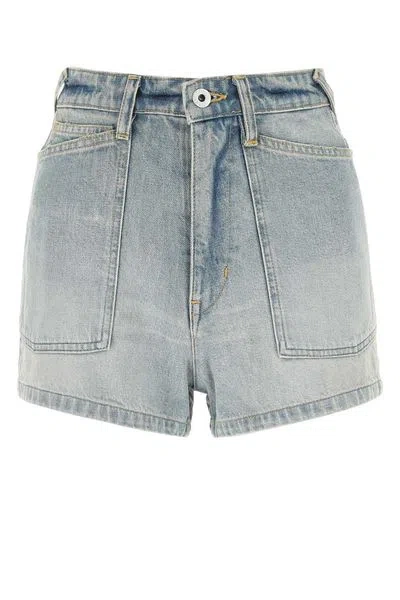 Kenzo Light-blue Denim Shorts