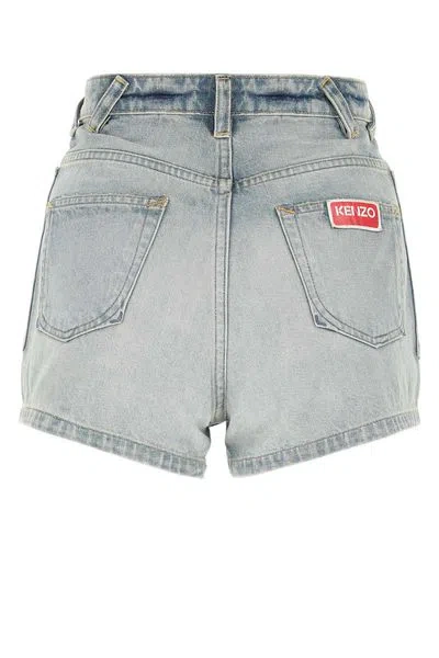 Kenzo Light-blue Denim Shorts