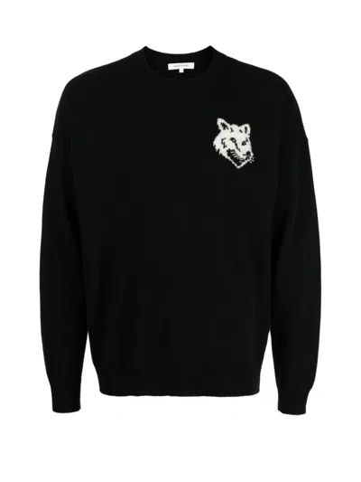 Maison Kitsuné Maison Kitsune Fox Head Intarsia Wool Jumper