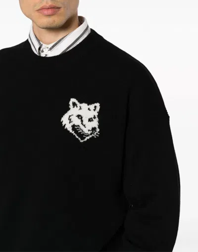 Maison Kitsuné Maison Kitsune Fox Head Intarsia Wool Jumper