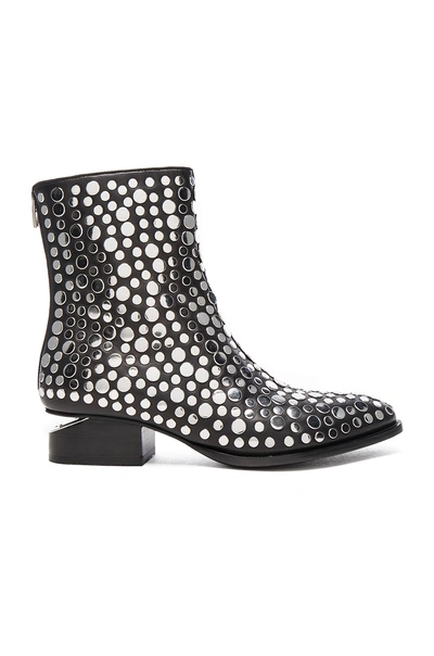 Alexander Wang Studded Anouck Boot With Rhodium In Black