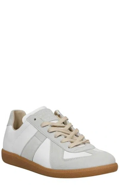 Maison Margiela Off White Leather And Grey Suede Replica Sneakers
