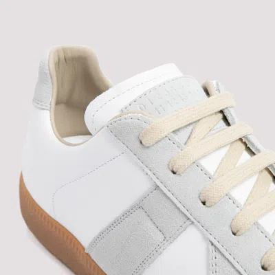 Maison Margiela Off White Leather And Grey Suede Replica Sneakers