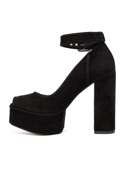 Shop Alexander Wang Suede Aiko Heels In Black