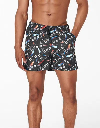 Marcelo Burlon County Of Milan Marcelo Burlon Man Swim Trunks Black Size Xxl Polyester In Blue