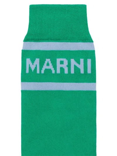 Marni Logo Intarsia Color-block Socks