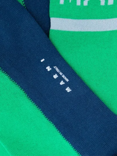 Marni Logo Intarsia Color-block Socks