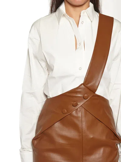 Materiel Skirt With Strap