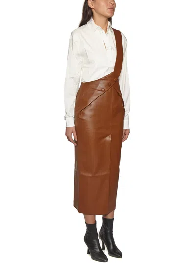 Materiel Skirt With Strap