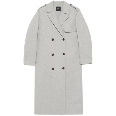 Theory Mélange-effect Coat In Multicolor