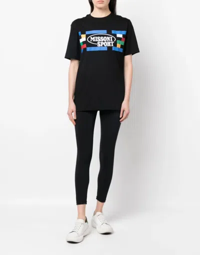 Missoni Woman T-shirt Black Size L Cotton