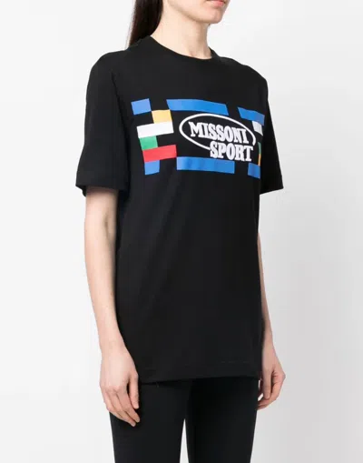 Missoni Woman T-shirt Black Size L Cotton