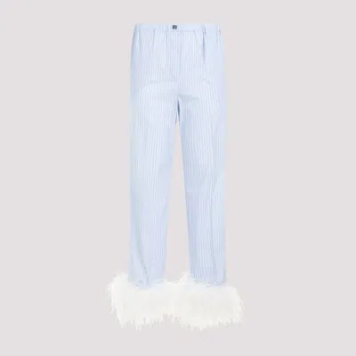 Miu Miu Light Blue Cotton Pants