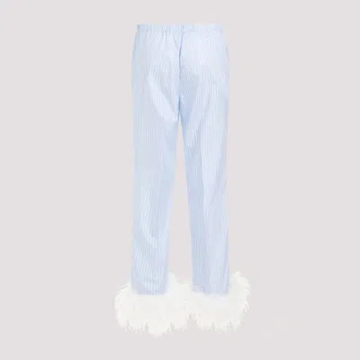 Miu Miu Light Blue Cotton Pants