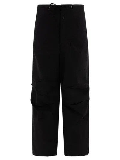 Nanamica Drawstring Cargo Trousers In Black