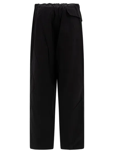 Nanamica Drawstring Cargo Trousers In Black