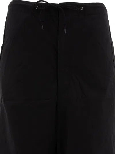 Nanamica Drawstring Cargo Trousers In Black