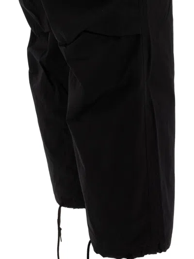 Nanamica Drawstring Cargo Trousers In Black