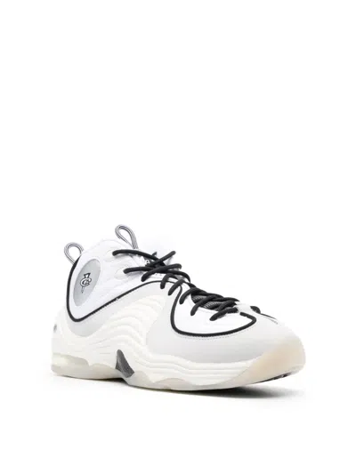 Nike White And Photon Dust Black Air Penny Ii Sneakers