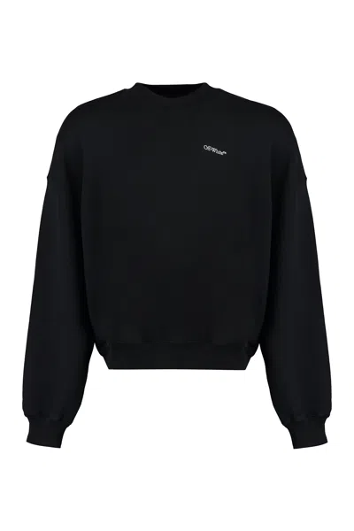 Off-white Men's Cotton Crew-neck Sweatshirt