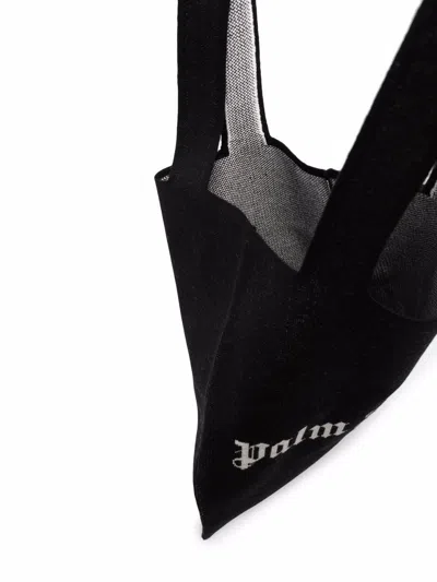 Palm Angels Knit Shopper Logo Tote Bag