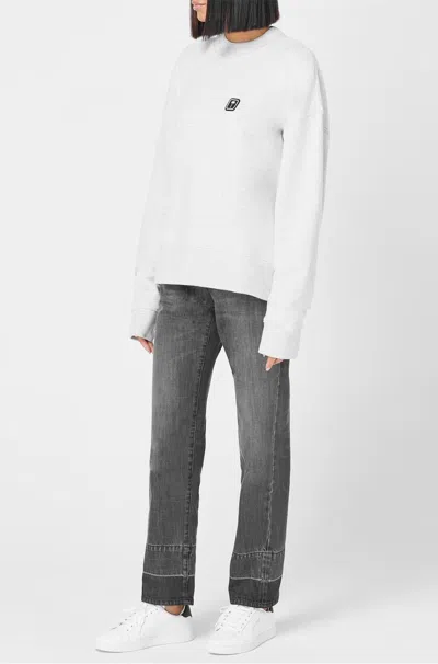 Palm Angels Melange Grey Palm Tree Oversize Sweatshirt