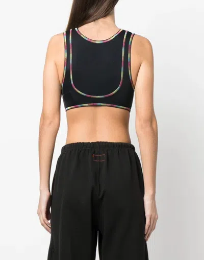 Palm Angels Black Rainbow Miami Sports Top