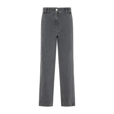 Patou Anthracite Cargo Cotton Trousers