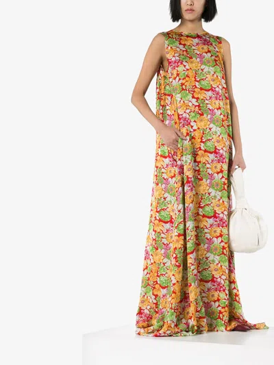 Plan C Floral Print Maxi Dress
