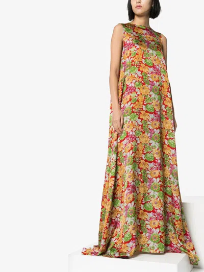 Plan C Floral Print Maxi Dress