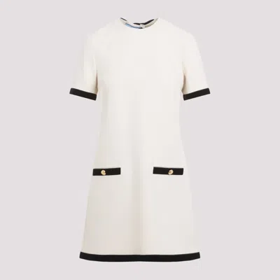 Prada Sablé Bow-embellished Mini Dress