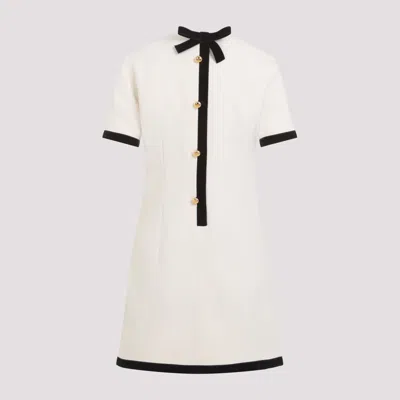 Prada Sablé Bow-embellished Mini Dress
