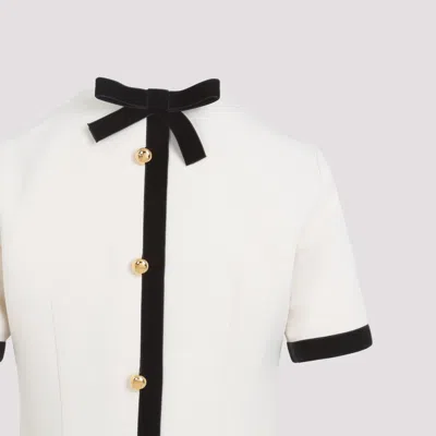 Prada Sablé Bow-embellished Mini Dress