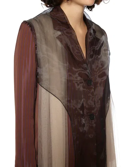 Quetsche Blazer With Tulle Insert