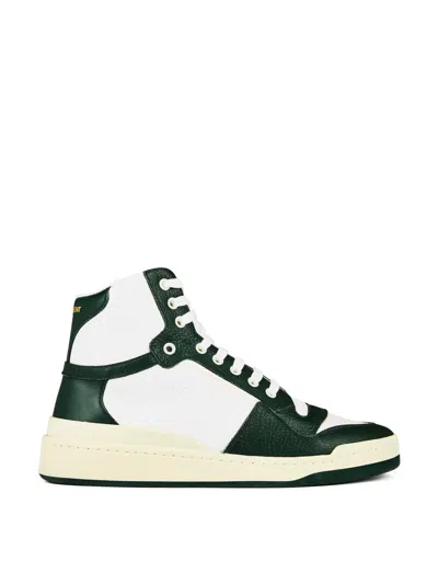 Saint Laurent Sl24 Leather High-top Trainers