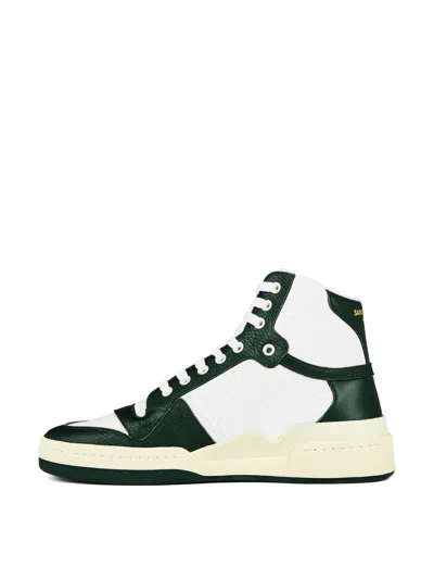 Saint Laurent Sl24 Leather High-top Trainers