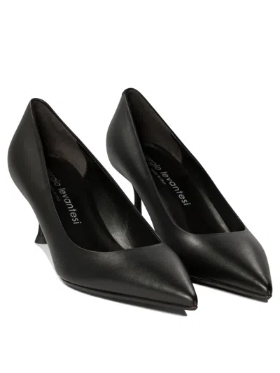 Sergio Levantesi Ella Pointed-toe Leather Pumps In Black