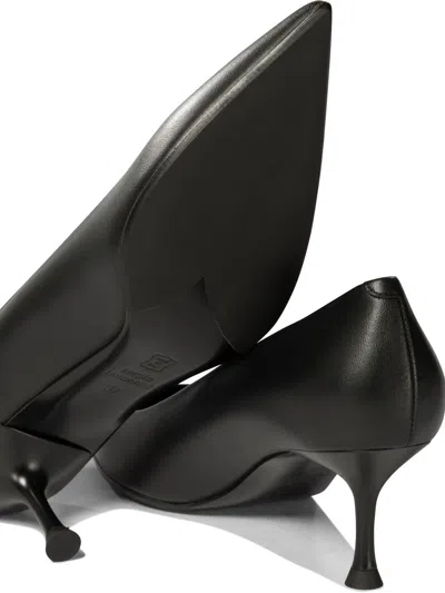 Sergio Levantesi Ella Pointed-toe Leather Pumps In Black
