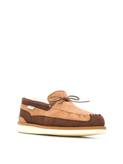 Suicoke Shearling-lined Round Toe Loafers