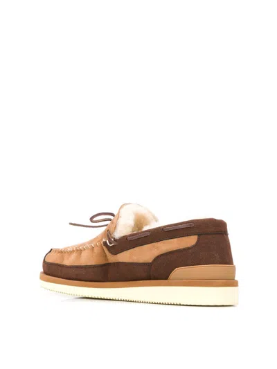Suicoke Shearling-lined Round Toe Loafers