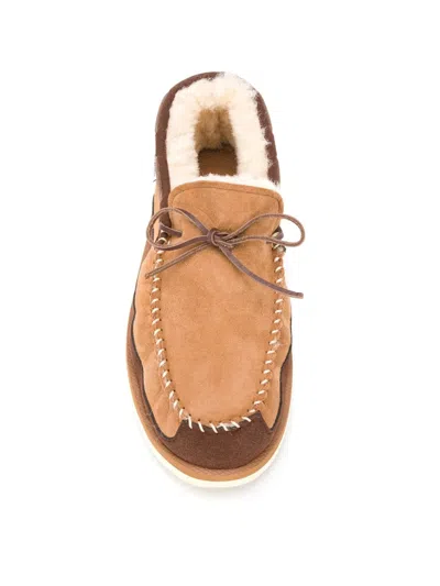 Suicoke Shearling-lined Round Toe Loafers