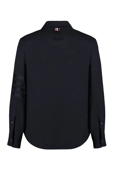 Thom Browne Herringbone Wool Blend Overshirt