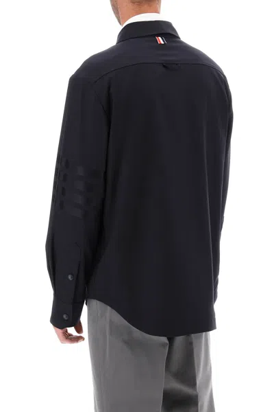 Thom Browne Herringbone Wool Blend Overshirt