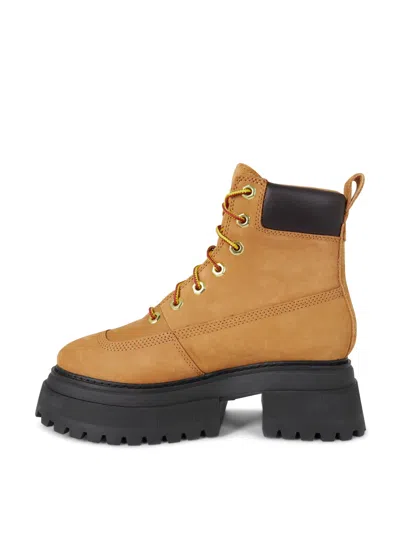 Timberland Sky 6 Inch Lace Up Boots In Wheat Nubuck-neutral