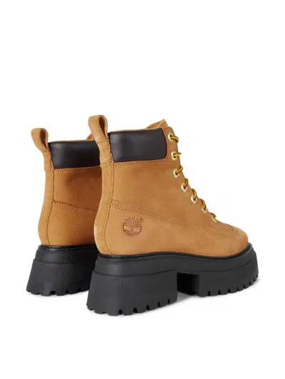 Timberland Sky 6 Inch Lace Up Boots In Wheat Nubuck-neutral