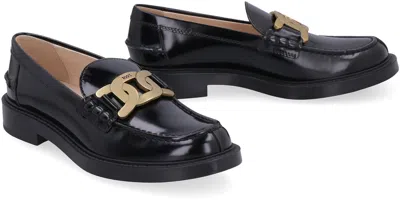 Tod's Gomma Basso 59c Loafers In Black