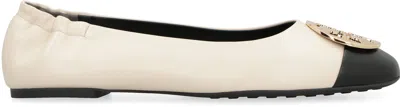 Tory Burch Claire Two-color Leather Ballet Flats