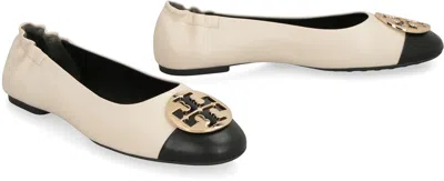 Tory Burch Claire Two-color Leather Ballet Flats